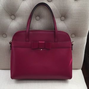 Kate Spade Raspberry Handbag with Bow